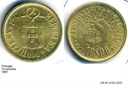 Portugal - Escudo 10 - 1987 - G5 A1 H10 L3C5