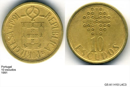 Portugal - Escudo 10 - 1991 - G5 A1 H10 L4C3