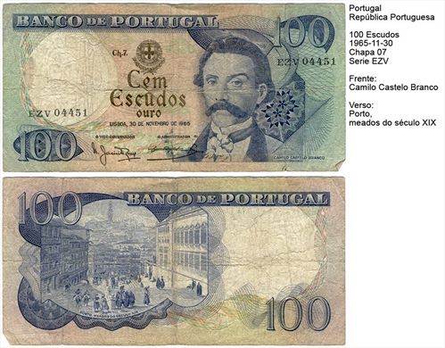 Portugal - Escudo 100 - 1965-11-30 - EZV