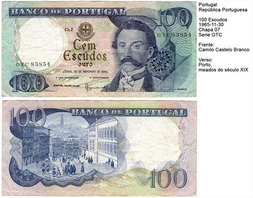Portugal - Escudo 100 - 1965-11-30 - Serie GTC