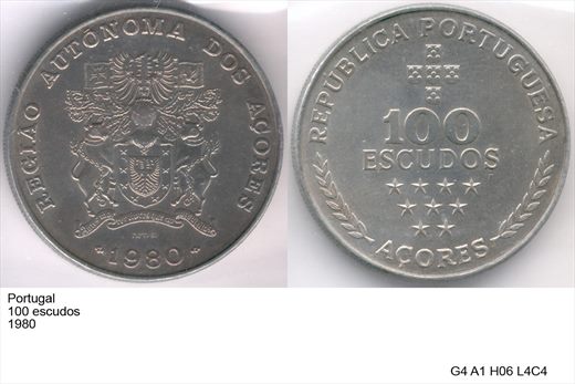 Portugal - Escudo 100 - 1980 Acores