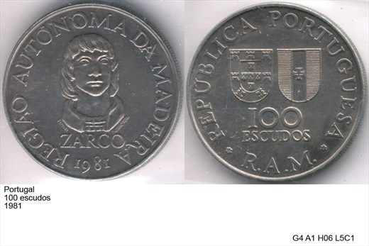 Portugal - Escudo 100 - 1981 Madeira
