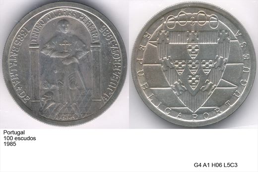 Portugal - Escudo 100 - 1985 - G4 A1 H06 L5C3