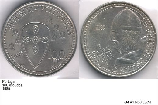 Portugal - Escudo 100 - 1985 - G4 A1 H06 L5C4
