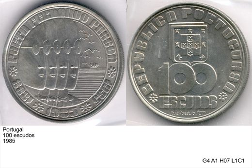 Portugal - Escudo 100 - 1985 - G4 A1 H07
