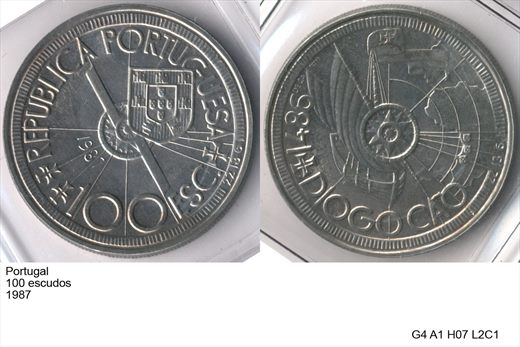 Portugal - Escudo 100 - 1987 (Diogo Cao)