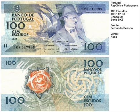 Portugal - Escudo 100 - 1987-12-03 - Serie BKS