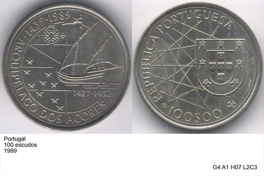 Portugal - Escudo 100 - 1989 - G4 A1 H07 L2C3