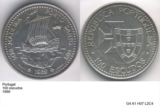 Portugal - Escudo 100 - 1989 - G4 A1 H07 L2C4