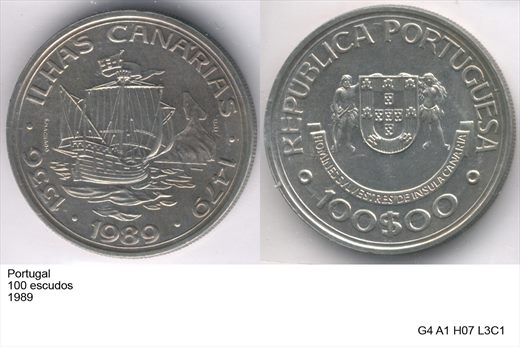 Portugal - Escudo 100 - 1989 - G4 A1 H07 L3C1