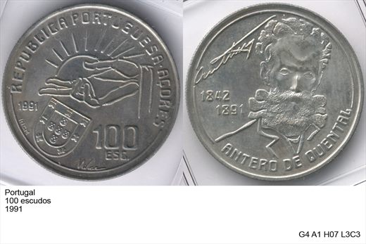 Portugal - Escudo 100 - 1991 - G4 A1 H07 L3C3