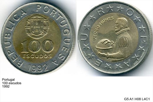 Portugal - Escudo 100 - 1992 - G5 A1 H08 L4C1