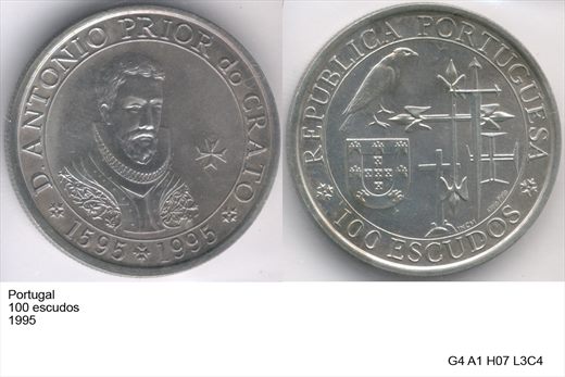 Portugal - Escudo 100 - 1995 - G4 A1 H07 L3C4