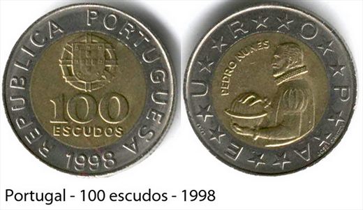 Portugal - Escudo 100 - 1998 (Pedro Nunes)