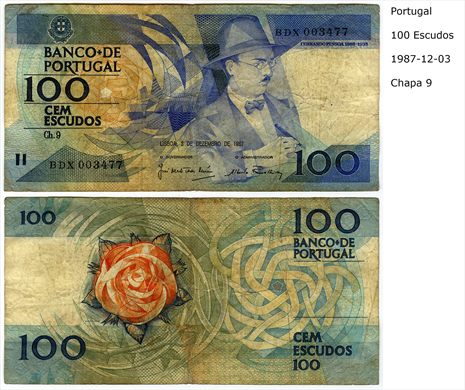 Portugal - Escudo 100 - 1987-12-03