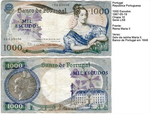 Portugal - Escudo 1000 - 1967-05-19 - Serie IXB