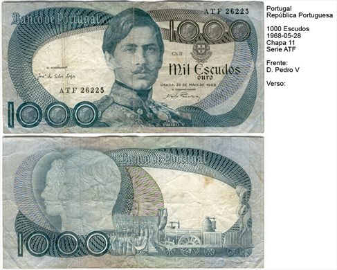 Portugal - Escudo 1000 - 1968-05-28 -Serie ATF