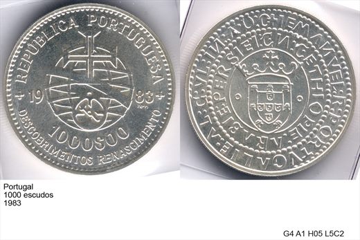 Portugal - Escudo 1000 - 1983 (Descobrimentos Renascimento)