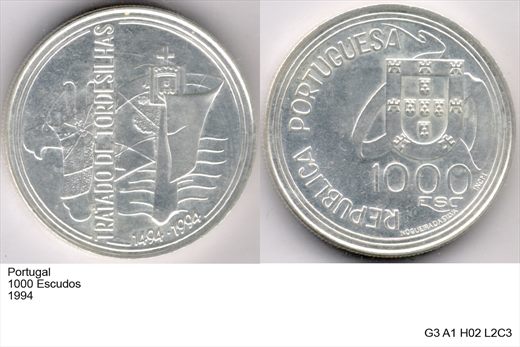 Portugal - Escudo 1000 - 1994 - G3 A1 H02 L2C3