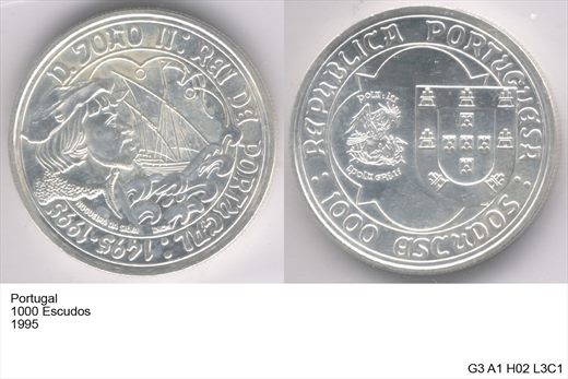 Portugal - Escudo 1000 - 1995 - G3 A1 H02 L3C1
