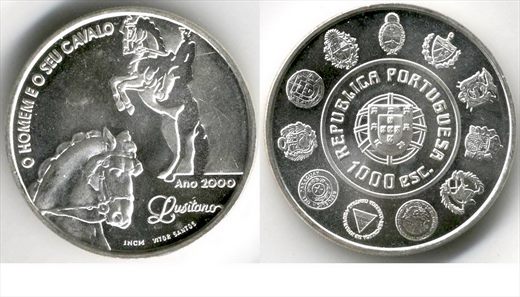 Portugal - Escudo 1000 - 2000 (O Homem e o seu Cavalo)