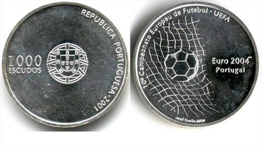Portugal - Escudo 1000 - 2001 (Euro 2004)