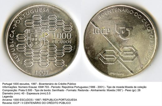 Portugal - Escudo 1000 - 1997