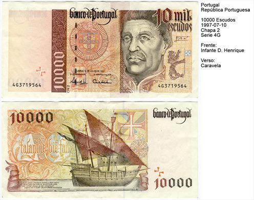 Portugal - Escudo 10000 - 1997 - Serie 4G