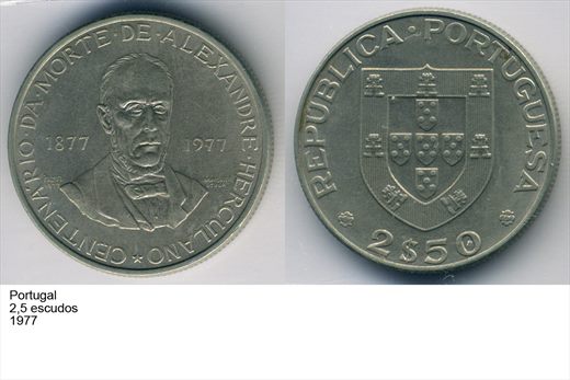 Portugal - Escudo 2,50 - 1977 - G6 A1 H12 L4C2