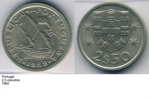 Portugal - Escudo 2,50 - 1982 - G6 A1 H12 L5C2