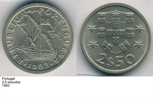 Portugal - Escudo 2,50 - 1983 - G6 A1 H12 L5C4