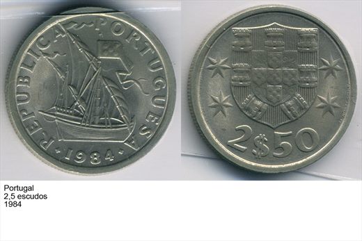 Portugal - Escudo 2,50 - 1984 - G6 A1 H12 L5C6