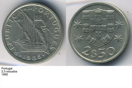 Portugal - Escudo 2,50 - 1985 - G6 A1 H12 L6C1