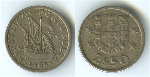 Portugal - Escudo 2.50 - 1965