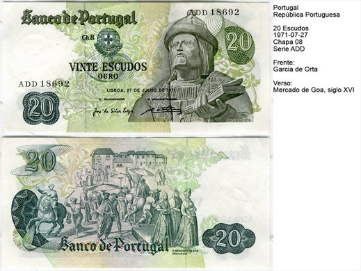 Portugal - Escudo 20 - 1971-07-27 - ADD