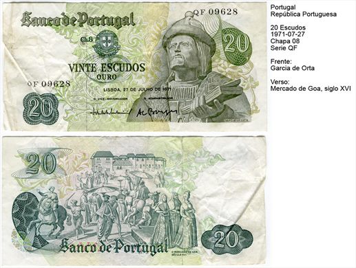 Portugal - Escudo 20 - 1971-07-27 - QF