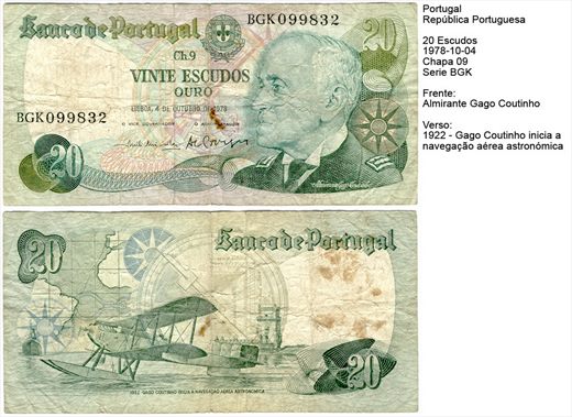 Portugal - Escudo 20 - 1978-10-04 - BGK
