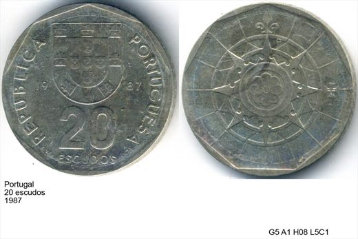 Portugal - Escudo 20 - 1987 - G5 A1 H08 L5C1