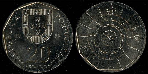 Portugal - Escudo 20 - 1989