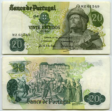 Portugal - Escudo 20 - 1971-07-27 - MZ