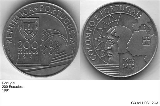 Portugal - Escudo 200 - 1991 - 1476-1485 Colombo e Portugal
