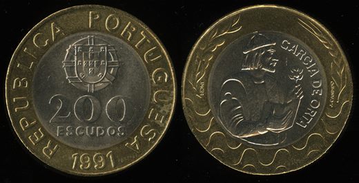 Portugal - Escudo 200 - 1991 - Garcia de Orta