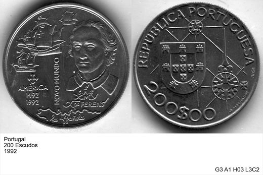 Portugal - Escudo 200 - 1992 - 1492 Novo Mundo