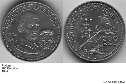 Portugal - Escudo 200 - 1994 - 1394 Henrique o Navegador