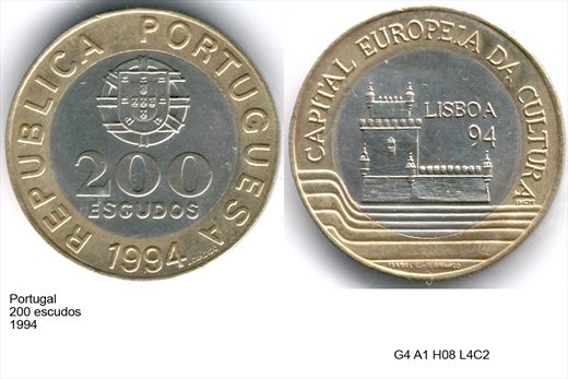 Portugal - Escudo 200 - 1994 - Lisboa 94