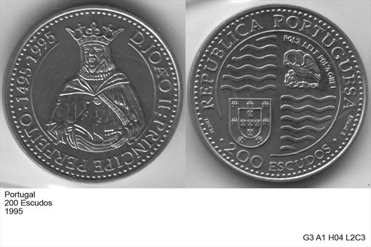 Portugal - Escudo 200 - 1995 - 1495 D. Joao II - Principe Perfeito