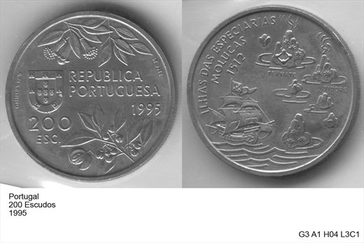 Portugal - Escudo 200 - 1995 - 1512 Ilhas das Especiarias Molucas