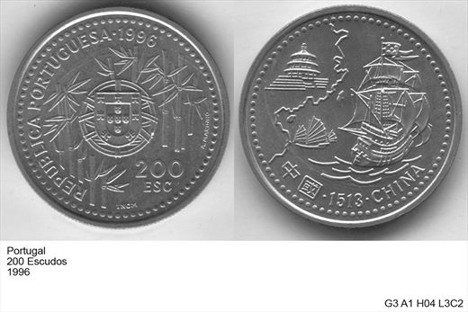 Portugal - Escudo 200 - 1996 - 1513 China