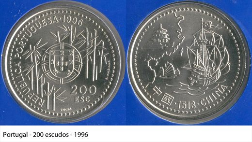 Portugal - Escudo 200 - 1996 - 1513 China - proof