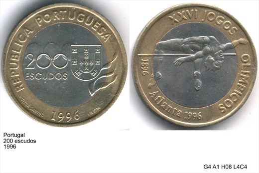 Portugal - Escudo 200 - 1996 - XXVI Jogos Olimpicos Atlanta 1996